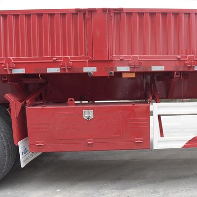 Dreiachssige Doppelseiten-Dump Tipper Semi-Trailer 600 mm Wandplattenhöhe 12R22.5 Reifen
