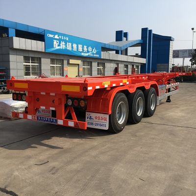 12380*2500*1540 CIMC HUAJUN Skelett-Halbanhänger für den Transport von 20 Fuß 40 Fuß Container
