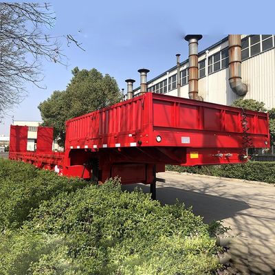 ABS-Anti-Block-Bremssystem Ausgestattet mit CIMC HUAJUN 3-Achsen-Low-Bed-Semi-Trailer mit Hydraulikrampe HJGMCK20069