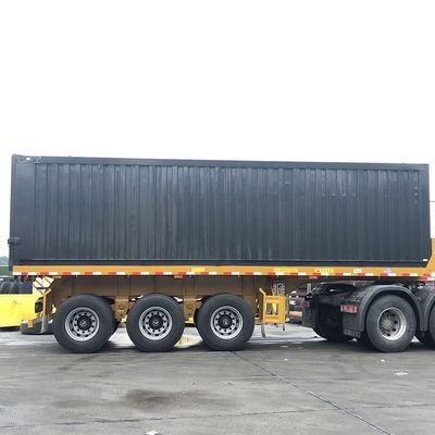 40000kg CIMC HUAJUN 3 Alxe Semi-Anhänger Lkw-Anhänger mit Abstoßungskörper aus Stahl FUWA 8500*2550*3400 CN HEN Hyva Ce