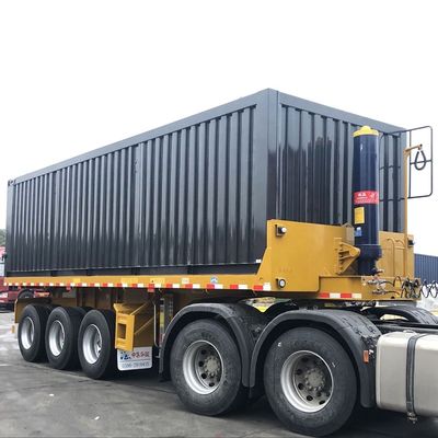 40000kg CIMC HUAJUN 3 Alxe Semi-Anhänger Lkw-Anhänger mit Abstoßungskörper aus Stahl FUWA 8500*2550*3400 CN HEN Hyva Ce