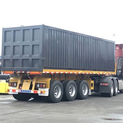 40000kg CIMC HUAJUN 3 Alxe Semi-Anhänger Lkw-Anhänger mit Abstoßungskörper aus Stahl FUWA 8500*2550*3400 CN HEN Hyva Ce