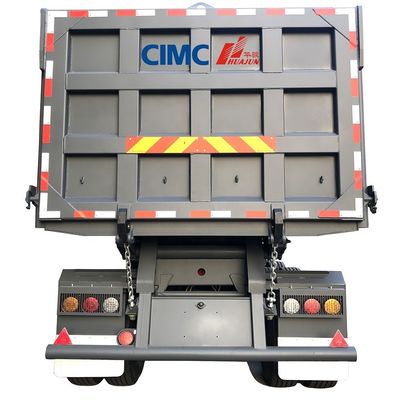 CIMC HUAJUN 40 Tonnen 3 Achsen Mehrfachachsen hydraulischer Dump Tipper Anhänger für den Lkw-Fahrzeugverkehr