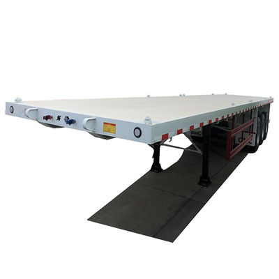 CIMC HUAJUN 3 Achse 40ft Flatbed Container Halbanhänger mit 12 Drehschlössern und 12380*2500 Größe