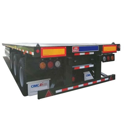 CIMC HUAJUN Semi-Trailer für den asiatischen Markt 3 Achsen 40ft Flachbett-Container-Anhänger gebaut