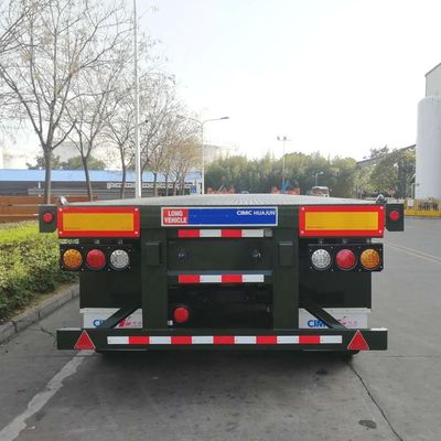 CIMC HUAJUN Semi-Trailer für den asiatischen Markt 3 Achsen 40ft Flachbett-Container-Anhänger gebaut