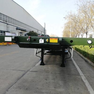 CIMC HUAJUN Semi-Trailer für den asiatischen Markt 3 Achsen 40ft Flachbett-Container-Anhänger gebaut