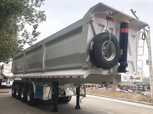 50T Max Nutzlast CIMC HUAJUN 4 Achse U-Körper Hinterne Kipp-Semi-Anhänger