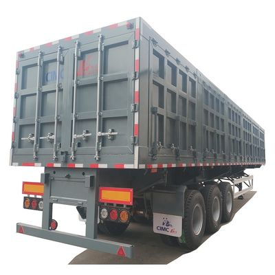 80 Tonnen Hydraulischer Doppelseiten-Dump Tipping Truck Ladung Semi-Trailer mit 12.00R20 Reifen