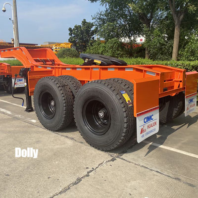 3 Achsen flacher Semi-Trailer mit Doppelverbindung für den Transport von 200 Tonnen 40 Fuß Containern