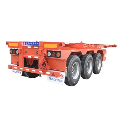 40 T Max Nutzlast Luftfederung Ausdehnbarer Schieber Skelett Container Chassis Halbanhänger