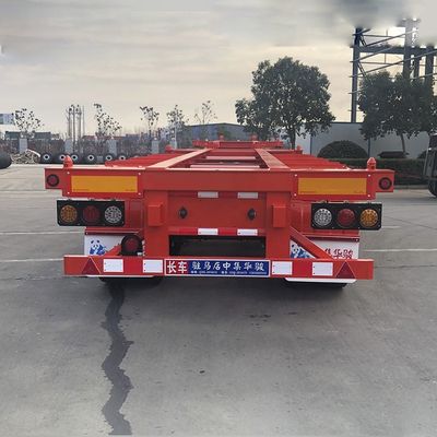 40 T Max Nutzlast Luftfederung Ausdehnbarer Schieber Skelett Container Chassis Halbanhänger