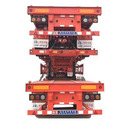 40 T Max Nutzlast Luftfederung Ausdehnbarer Schieber Skelett Container Chassis Halbanhänger