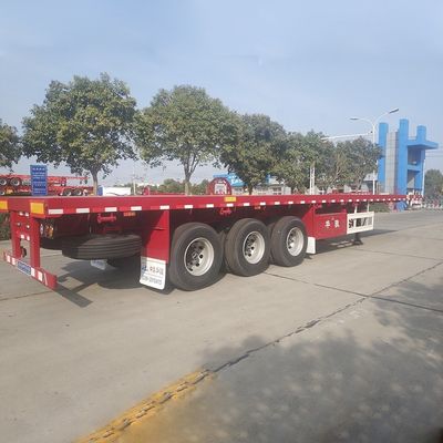 40 Tonnen maximale Nutzlast Dreiachs-Flachbeet-Container-Halbanhänger für Lkw