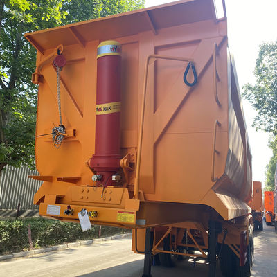 2022 Afrika Modell U-förmiger Semi-Anhänger End-Dump Truck mit Steinen und Sandfunktion