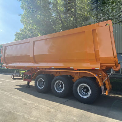 2022 Afrika Modell U-förmiger Semi-Anhänger End-Dump Truck mit Steinen und Sandfunktion