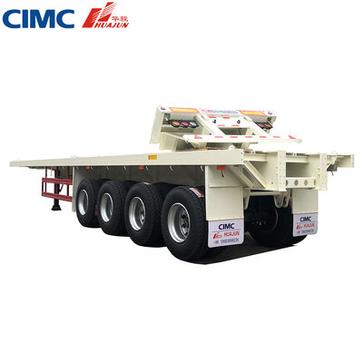 60 Tonnen maximale Nutzlast Flatbed Semi-Trailer Lkw-Anhänger 4 Achsen mit Dual Line Bremssystem