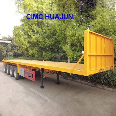 Ferntransport 4 Achsen schwerer Flachbett-Semi-Anhänger und 12 Drehschlösser