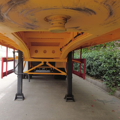 Ferntransport 4 Achsen schwerer Flachbett-Semi-Anhänger und 12 Drehschlösser