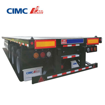 40ft Container Flatbed Semi-Truck Anhänger mit optionalen Reifen und 12 Sets Twist Locks