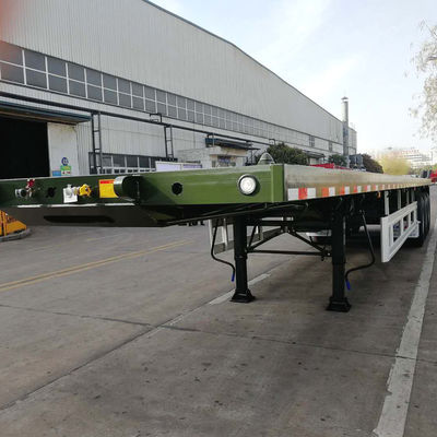40ft Container Flatbed Semi-Truck Anhänger mit optionalen Reifen und 12 Sets Twist Locks