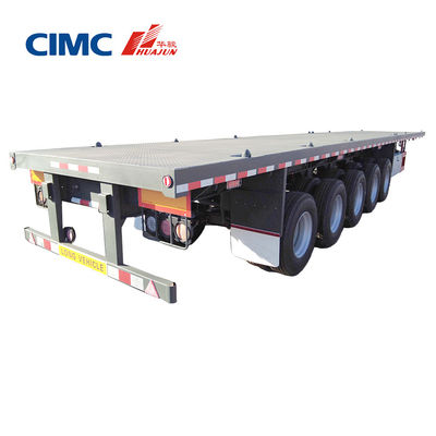 CIMC HUAJUN Flatbed Container Semi-Trailer mit 12 Drehschlössern und Kundenanforderung