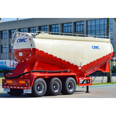 Dauerhafte CIMC HUAJUN 40CBM Trockenes Bulk Pulver Zement Tankträger 3 Achsen Tankwagen Halbanhänger