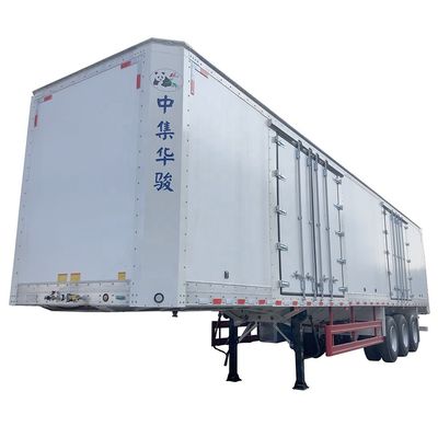 Design CIMC HUAJUN 3 Achsen Aluminiumlegierung Frachtbox Semi-Anhänger für 50 Tonnen Kapazität