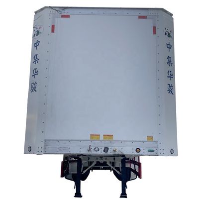 Design CIMC HUAJUN 3 Achsen Aluminiumlegierung Frachtbox Semi-Anhänger für 50 Tonnen Kapazität