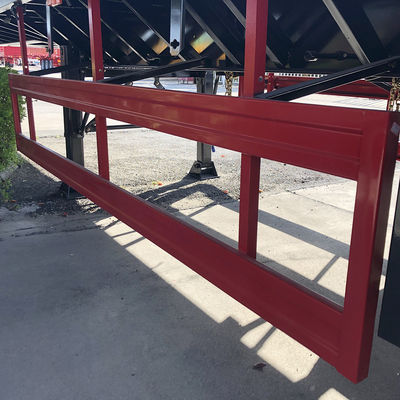 Leaf Spring Suspension 40ft Straight Beam Container Transport Halbanhänger mit 12 Drehschlössern