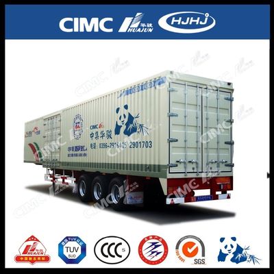 CIMC HUAJUN Seitenvorhang Semi Anhänger Lkw Anhänger Stahl 13750*2500 CN HEN 50ton Ce