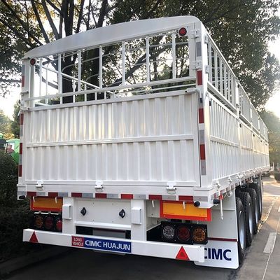 CIMC HUAJUN 60 Tonnen hohe Seitenplattenzaun Halbtransportanhänger mit CE-Zertifizierung
