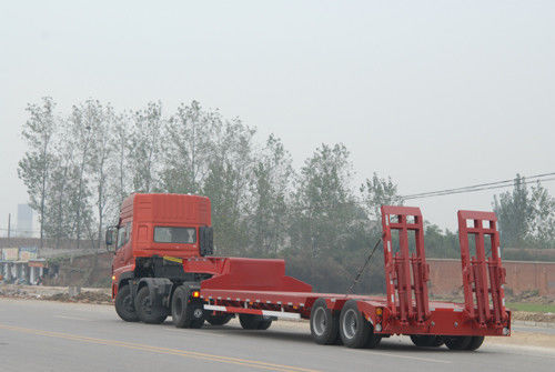 20 bis 100 Tonnen maximale Nutzlast Stahl 3-Achsen-Lowbed-Semi-Trailer für den Transport schwerer Ausrüstung