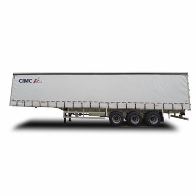 CIMC HUAJUN Anhänger Vorhang Spannung 3 Achsen 40 ft Drop Deck für Trockenfracht Transport