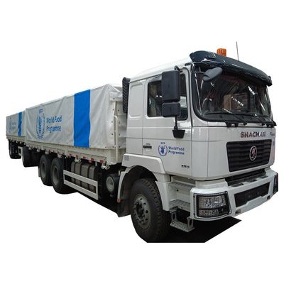 Getreideverkehr 60T Flachbett-Anhängerzug mit mechanischer Aufhängung und Plane