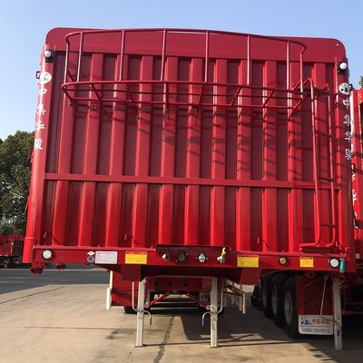 Standard 28 Tonnen Landungsfahrzeugzaun Semi-Anhänger für Schwerlast-Schüttguttransport