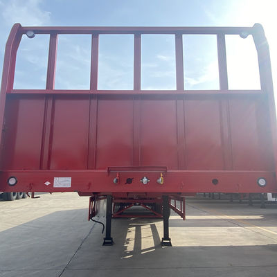 60 T Max Nutzlast 3 Achsen Flachbett Semi-Anhänger mit Seiten Tür und Seitenwand Ladung Zaun