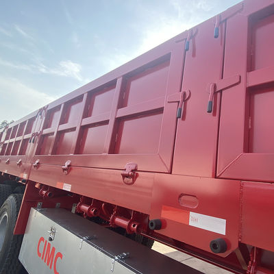 60 T Max Nutzlast 3 Achsen Flachbett Semi-Anhänger mit Seiten Tür und Seitenwand Ladung Zaun