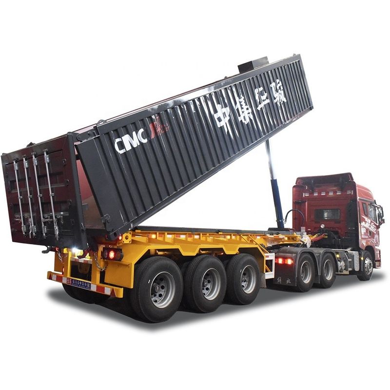 40000kg CIMC HUAJUN 3 Alxe Semi-Anhänger Lkw-Anhänger mit Abstoßungskörper aus Stahl FUWA 8500*2550*3400 CN HEN Hyva Ce