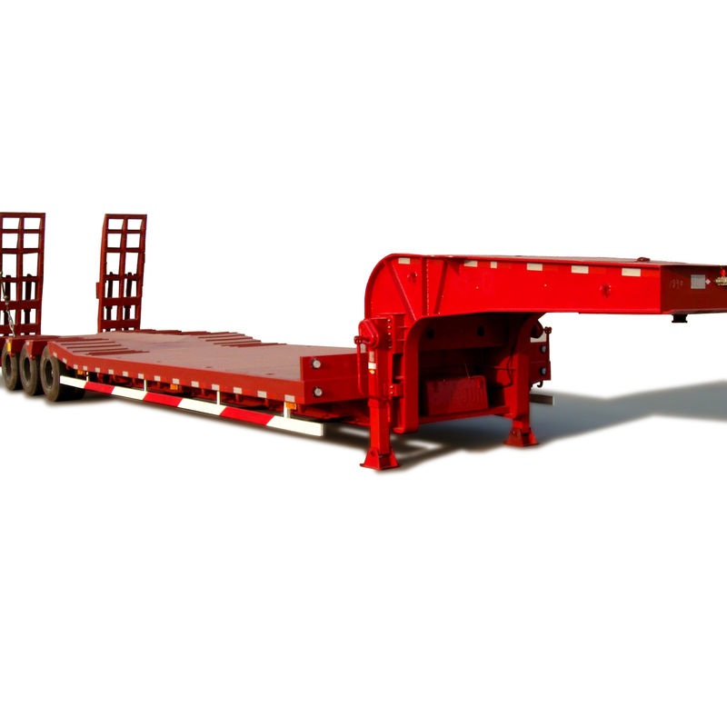 13000*3000*3100 Stahl CIMC HUAJUN 3 Achsen Absteiger Semi-Anhänger Niedrigbett Schwermaschinen-LKW Anhänger