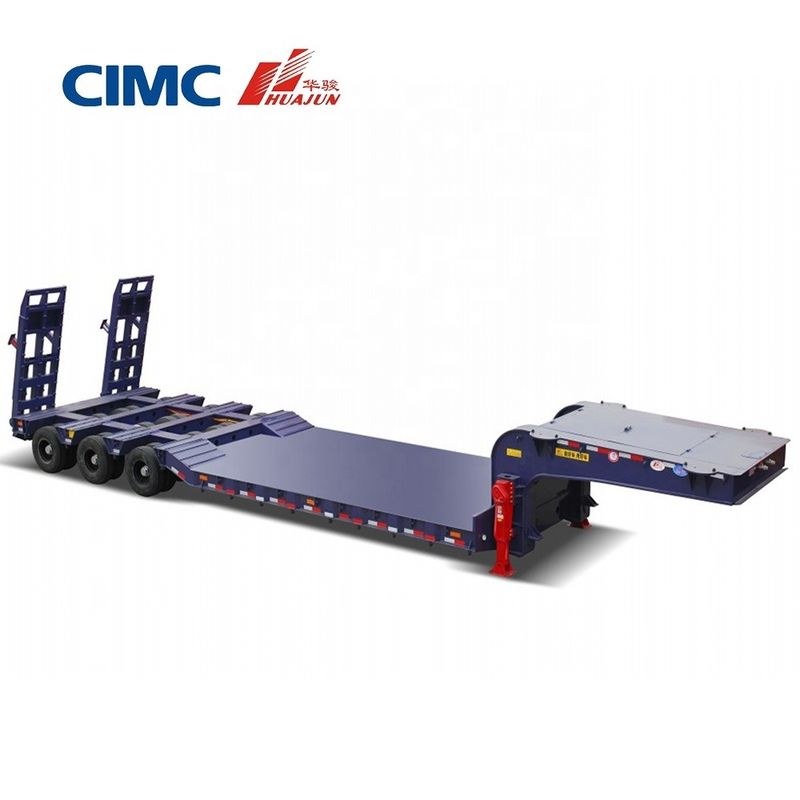 CIMC HUAJUN 60 Tonnen Lowboy Anhänger mit mechanischer Aufhängung und Größe 17500*3000*1250mm