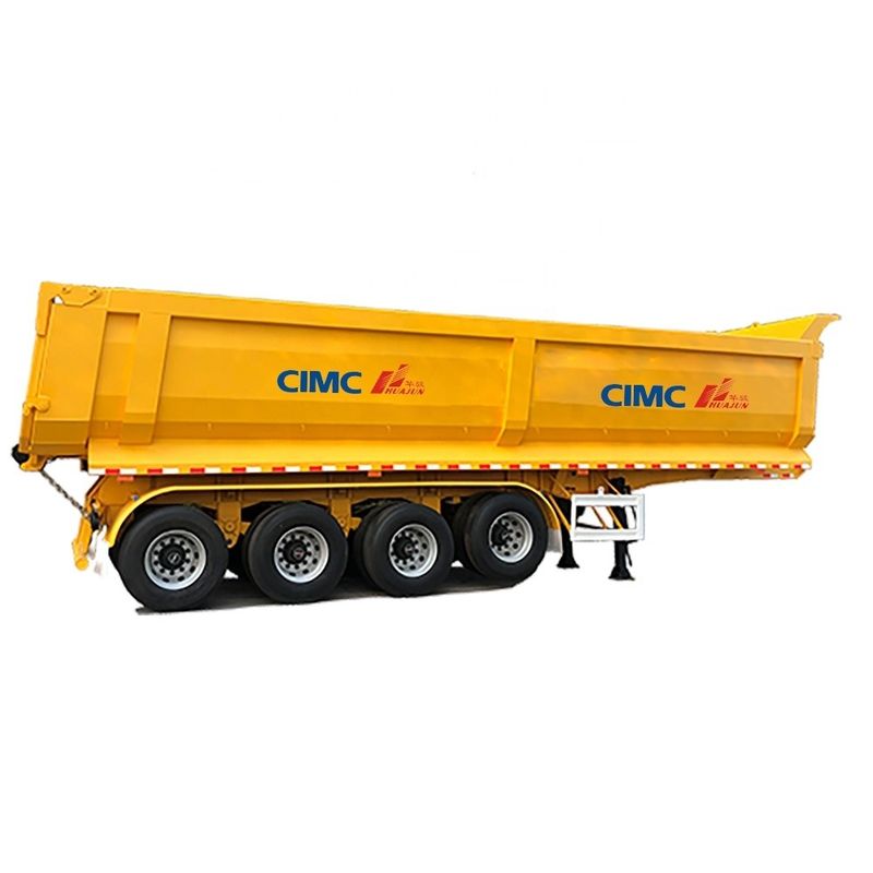Hyva Hydraulic System 4 Achse FC Typ Kipper Halbanhänger für Schwerlaststahltransport