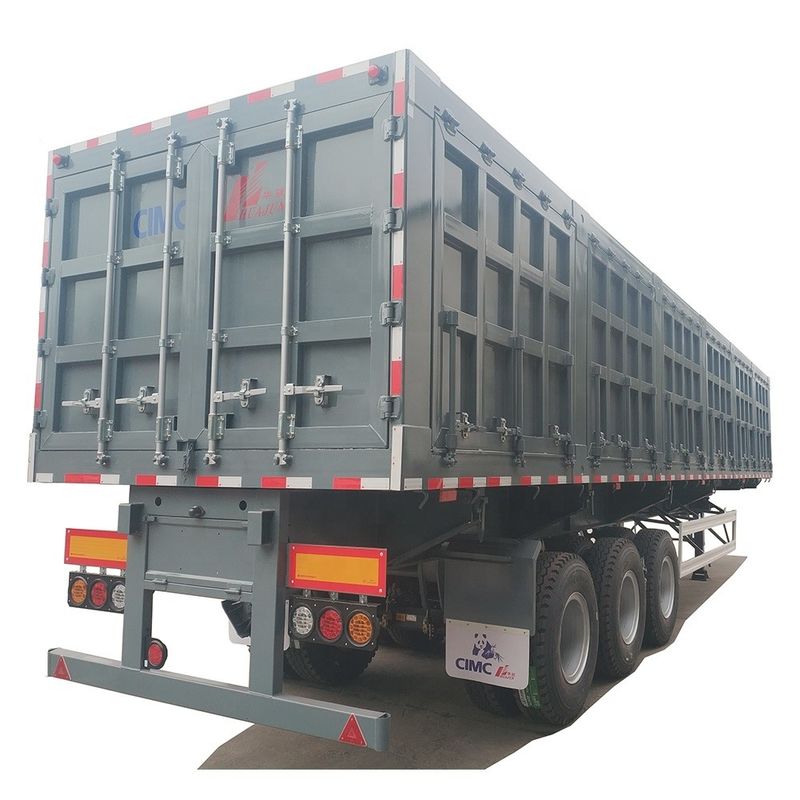 80 Tonnen Hydraulischer Doppelseiten-Dump Tipping Truck Ladung Semi-Trailer mit 12.00R20 Reifen