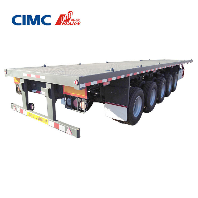 CIMC HUAJUN 5 Achsen Flatbed Trailer perfekt für verschiedene Traktoren auf dem afrikanischen Markt