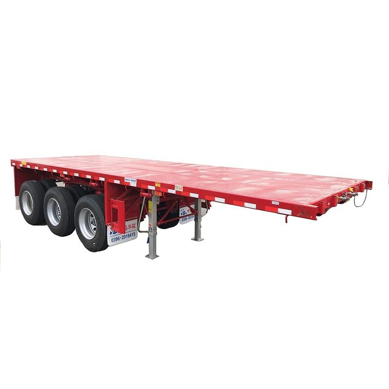 Leaf Spring Suspension 3 Achsen 40FT Flatbed Container Halbanhänger zum einfachen Entladen