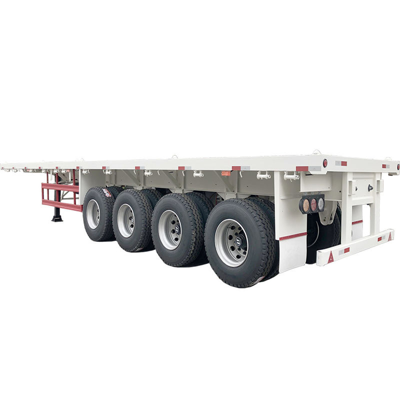 60 Tonnen maximale Nutzlast Flatbed Semi-Trailer Lkw-Anhänger 4 Achsen mit Dual Line Bremssystem