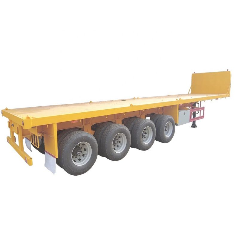 Ferntransport 4 Achsen schwerer Flachbett-Semi-Anhänger und 12 Drehschlösser