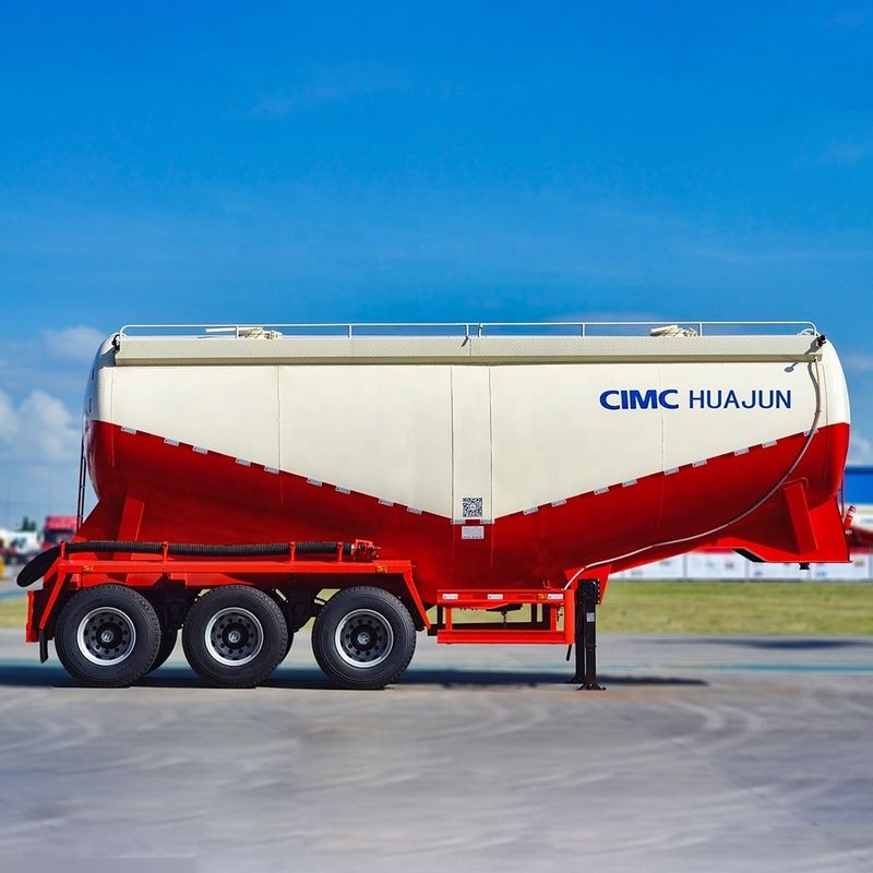 Dauerhafte CIMC HUAJUN 40CBM Trockenes Bulk Pulver Zement Tankträger 3 Achsen Tankwagen Halbanhänger