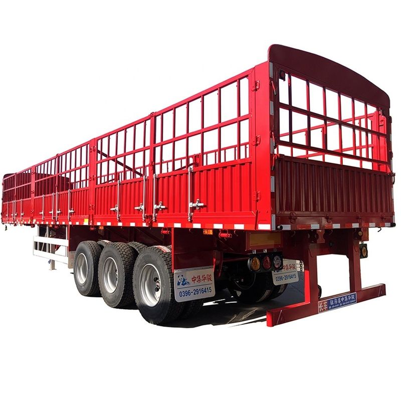 Lkw-Anhänger Kunden Optional Dreiachsige Transport Güter Vorhang Zaun Semi-Anhänger